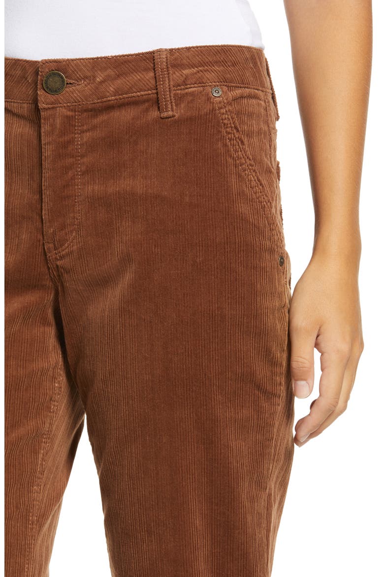 'Ab'Solution Stretch Cotton Corduroy Pants (Nordstrom Exclusive), Alternate, color, TOBACCO