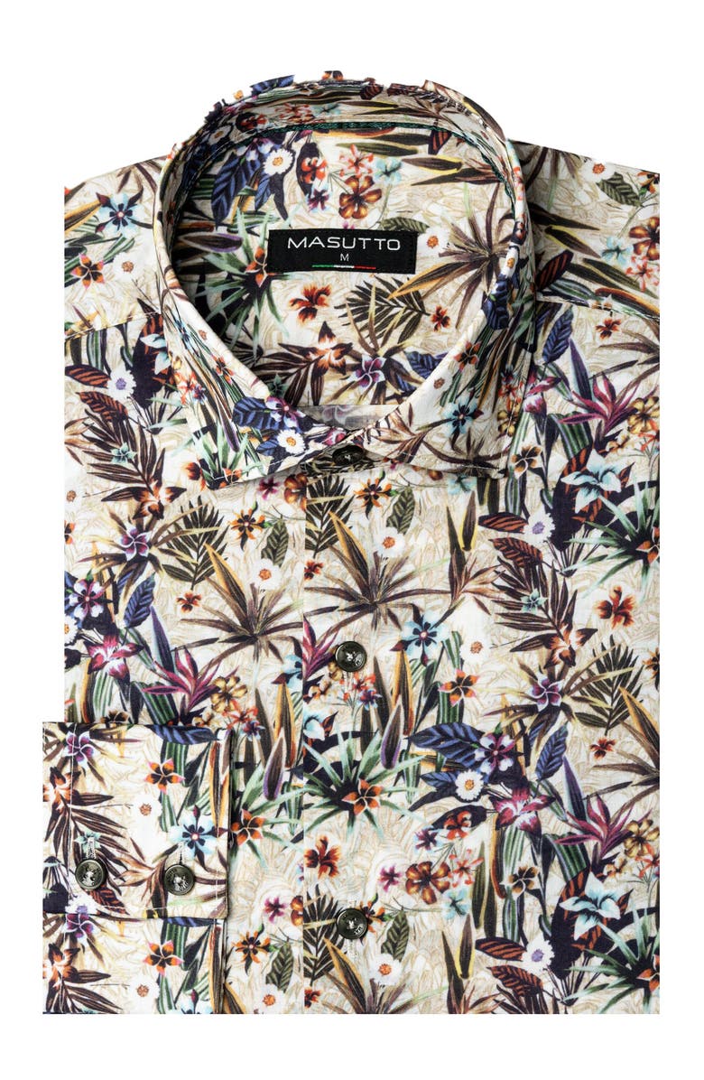 MASUTTO Mila Print Button-Up Long Sleeve Shirt, Main, color, Multicolor