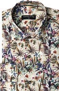 MASUTTO Mila Print Button-Up Long Sleeve Shirt