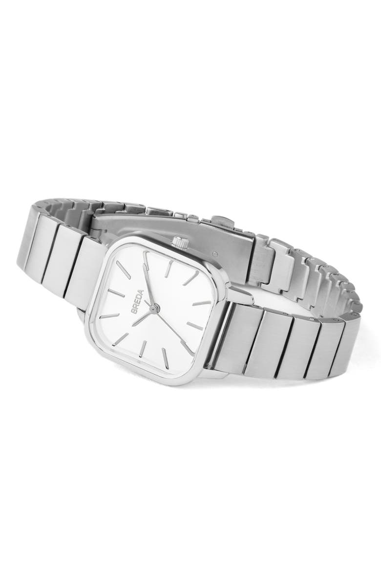 BREDA Esther Bracelet Watch, 26mm, Alternate, color, Silver/ Silver/ Ivory