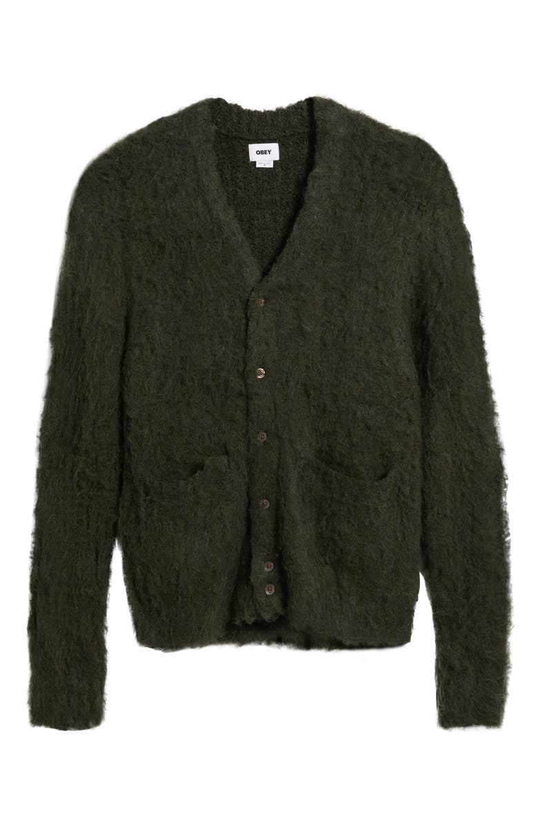 Obey Patron Cardigan, Alternate, color, Rosin