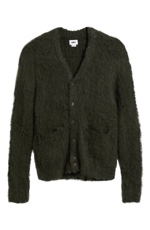 Obey Patron Cardigan In Green