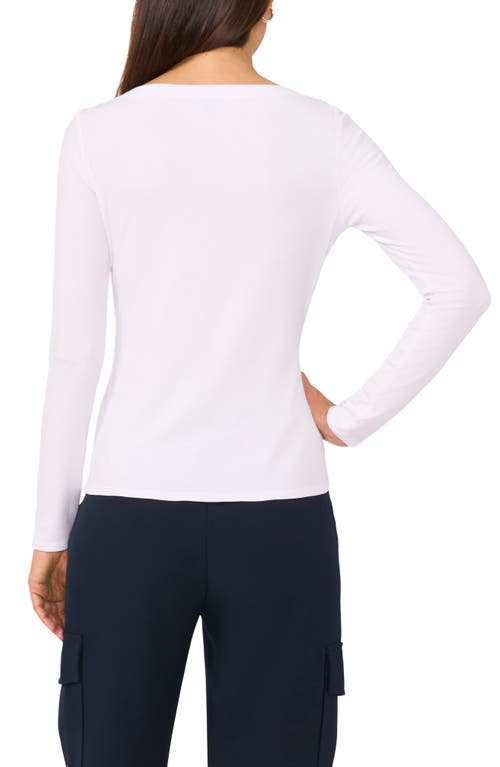 Halogen ® Long Sleeve Boat Neck T-shirt In Bright White