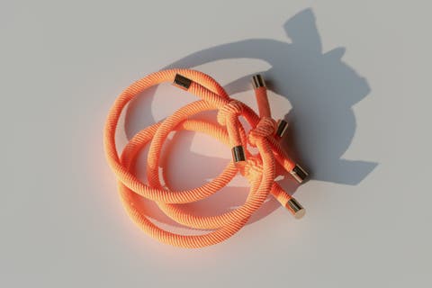 Knotty Girl Hair Tie - White - Set of 3