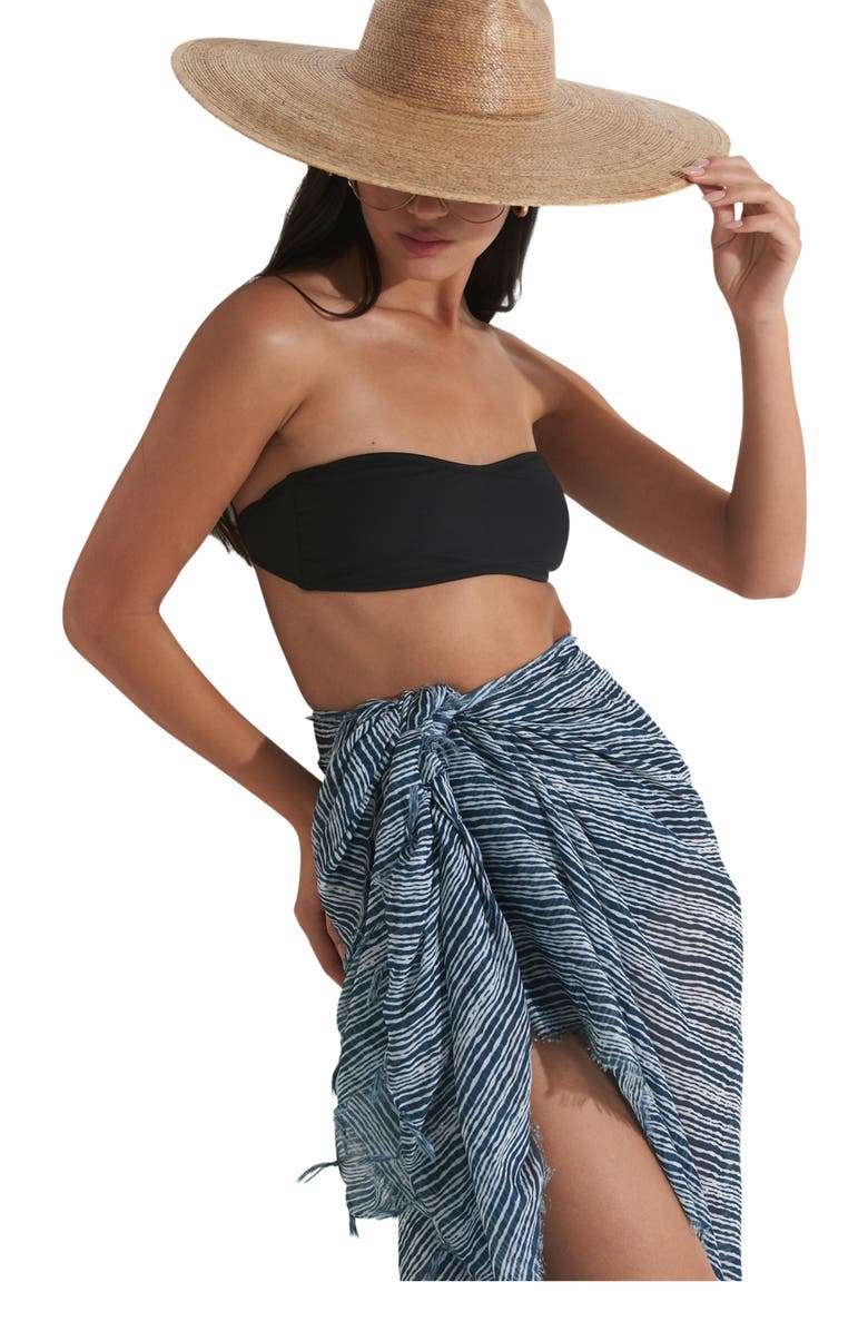 Gottex Beach Life MISHEL SWIM COVER UP SARONG WRAP SKIRT, Alternate, color, Multi/Navy