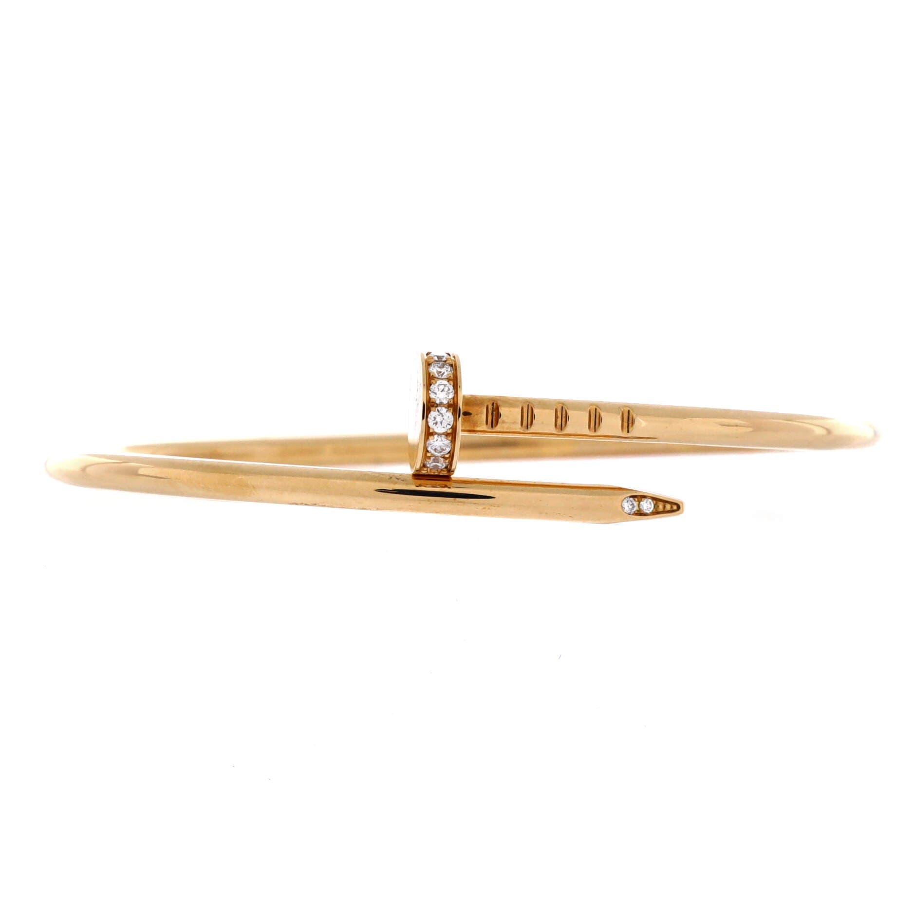 Juste un Clou Bracelet 18K Yellow Gold with Diamonds Small, Main, color, Metallic Gold