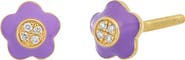 Bony Levy Kids' Flower Diamond Stud Earrings