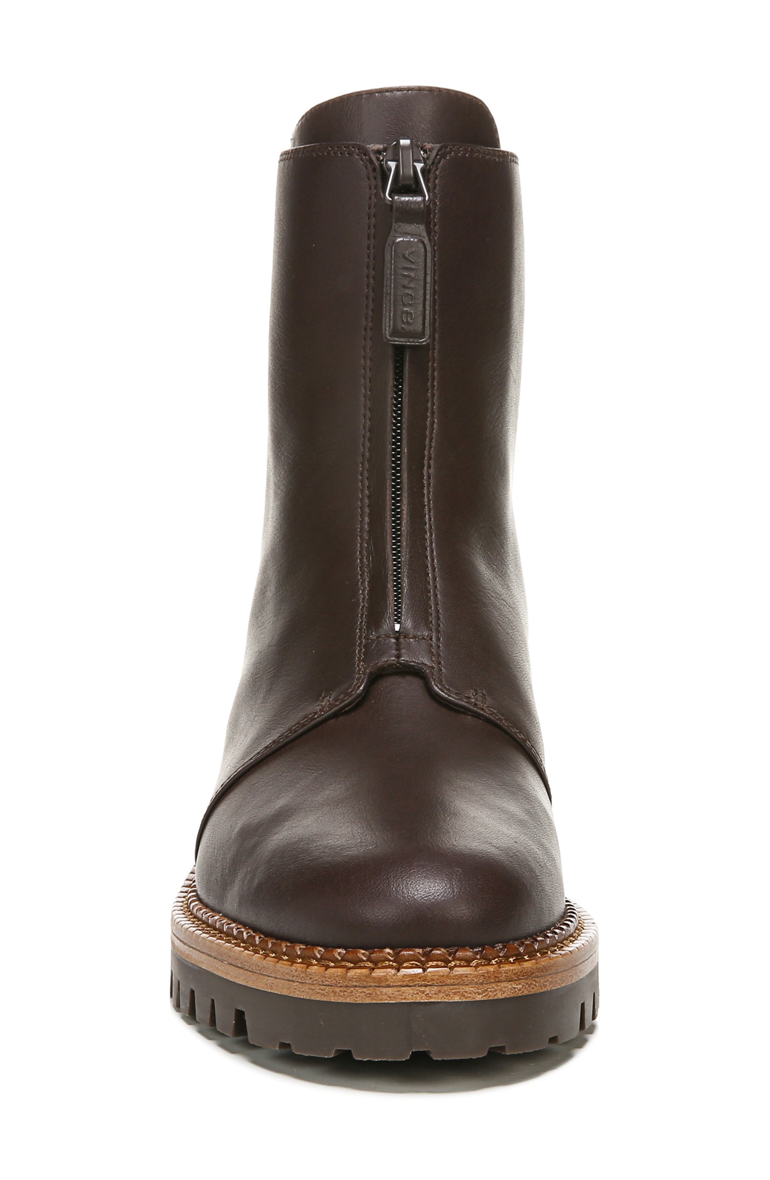 Cabria Water Resistant Front Zip Boot, Alternate, color, CHOCOLATE