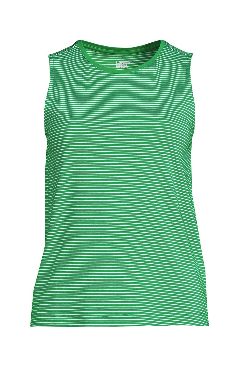 Lands' End Crew Neck Jersey Shell Tank, Alternate, color, 