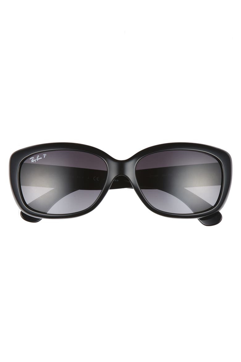 Jackie Ohh 58mm Polarized Sunglasses, Alternate, color, BLACK GREY