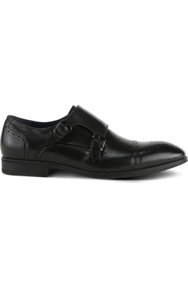 Spring Step Ezra Double Monk Strap Loafer, Alternate, color, Black