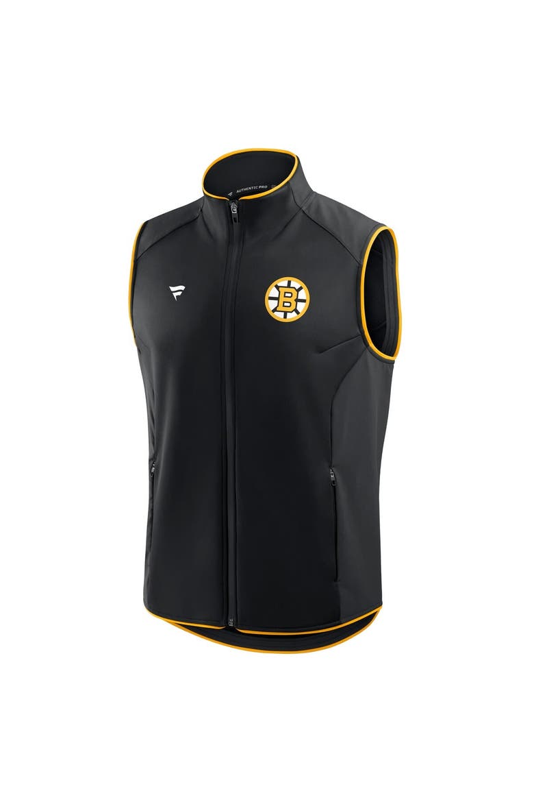 Men's Fanatics Black Boston Bruins Authentic Pro Rink Full-Zip Vest, Alternate, color, Black