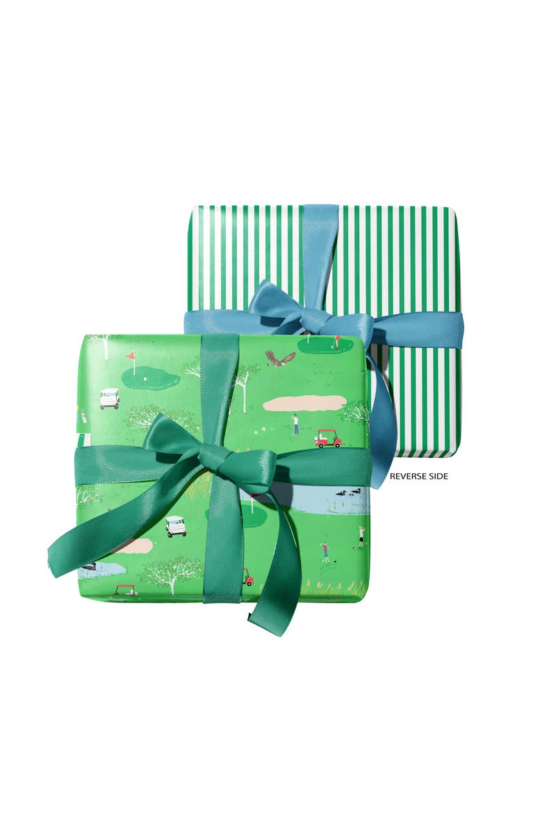 Eight Sheets Two-Sided "Tee-Time" Heavyweight Gift Wrap by Ramus & Co, Alternate, color, Multicolored