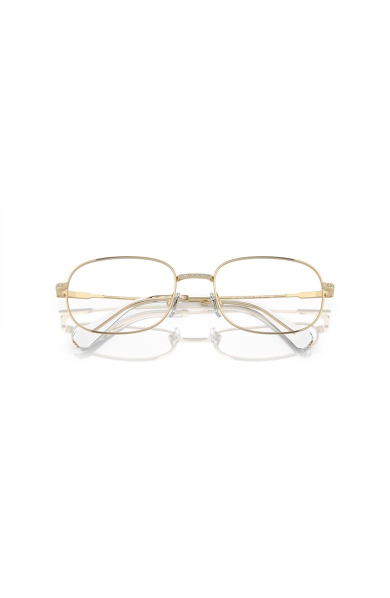Swarovski 54mm Rectangle optical glasses, Alternate, color, Gold