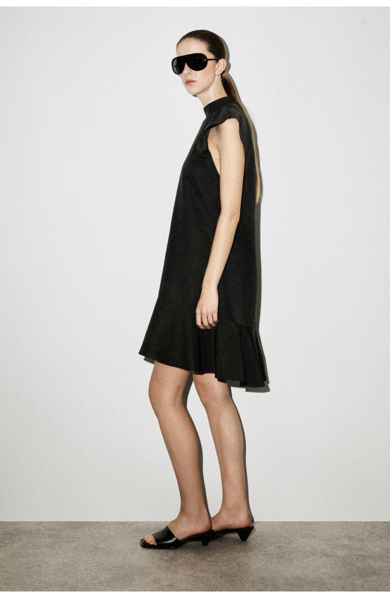 COS Sculpted Turtleneck Dress, Alternate, color, Black