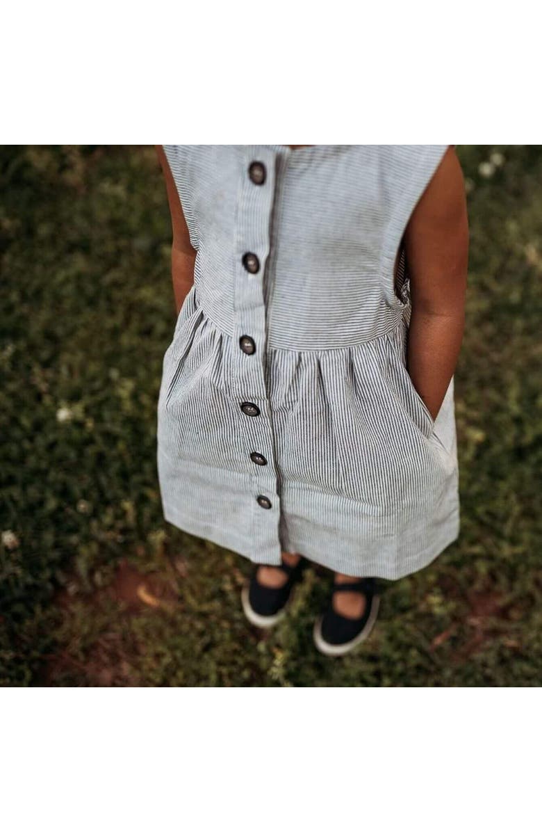 Jackalo Kids’ Organic Cotton Sleeveless Jo Dress, Alternate, color, Engineer Stripe