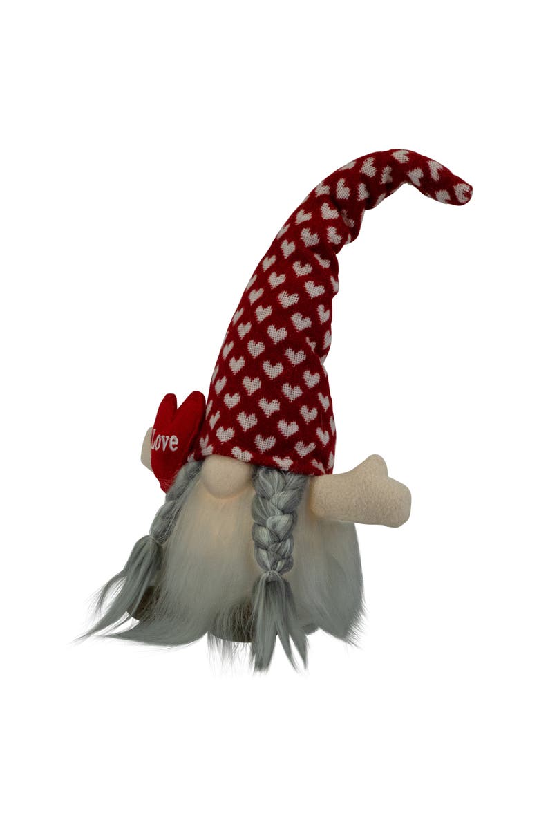 Northlight LED Lighted Girl Valentine's Day Gnome with Love Heart - 13" - Red, Alternate, color, Red