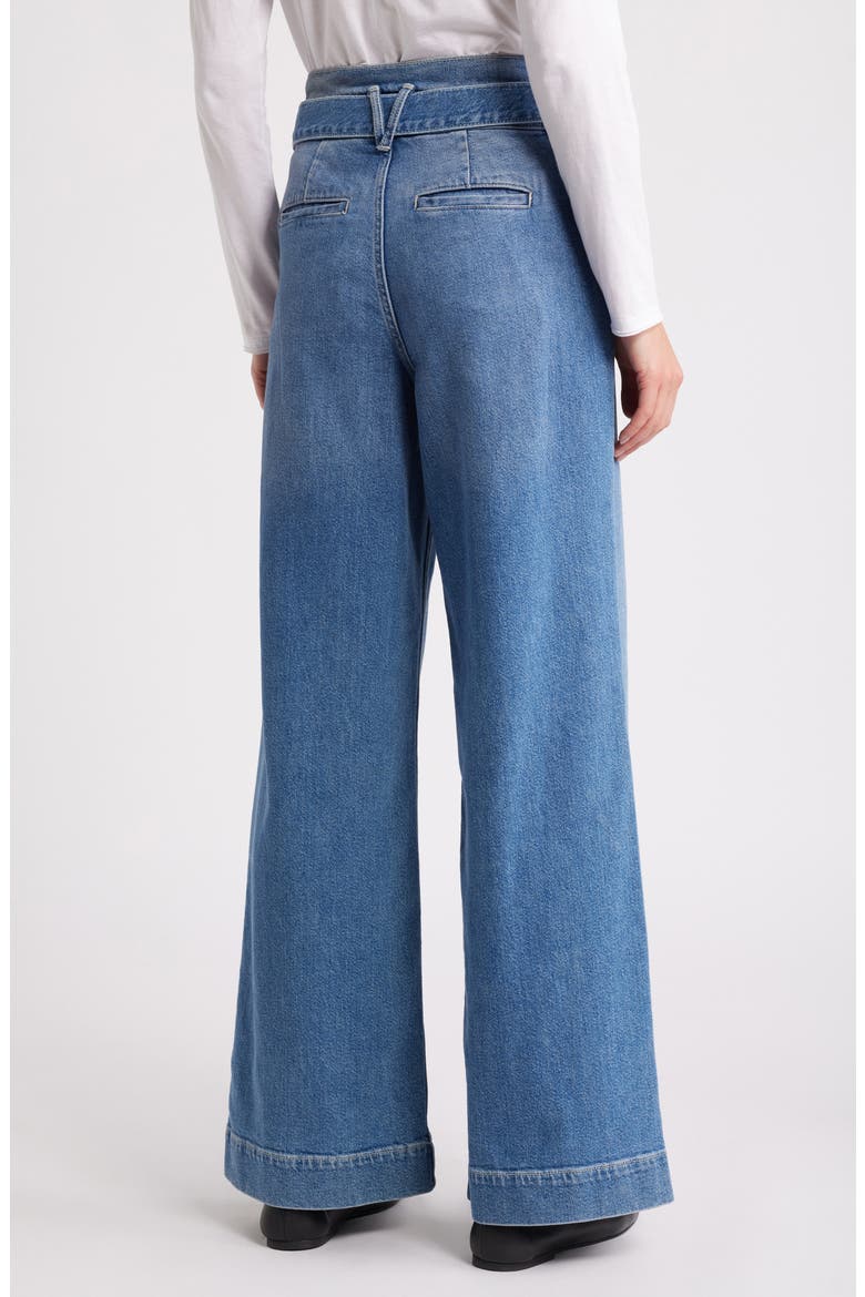 Descanso Belted Nonstretch Wide Leg Jeans, Alternate, color, CADET BLUE