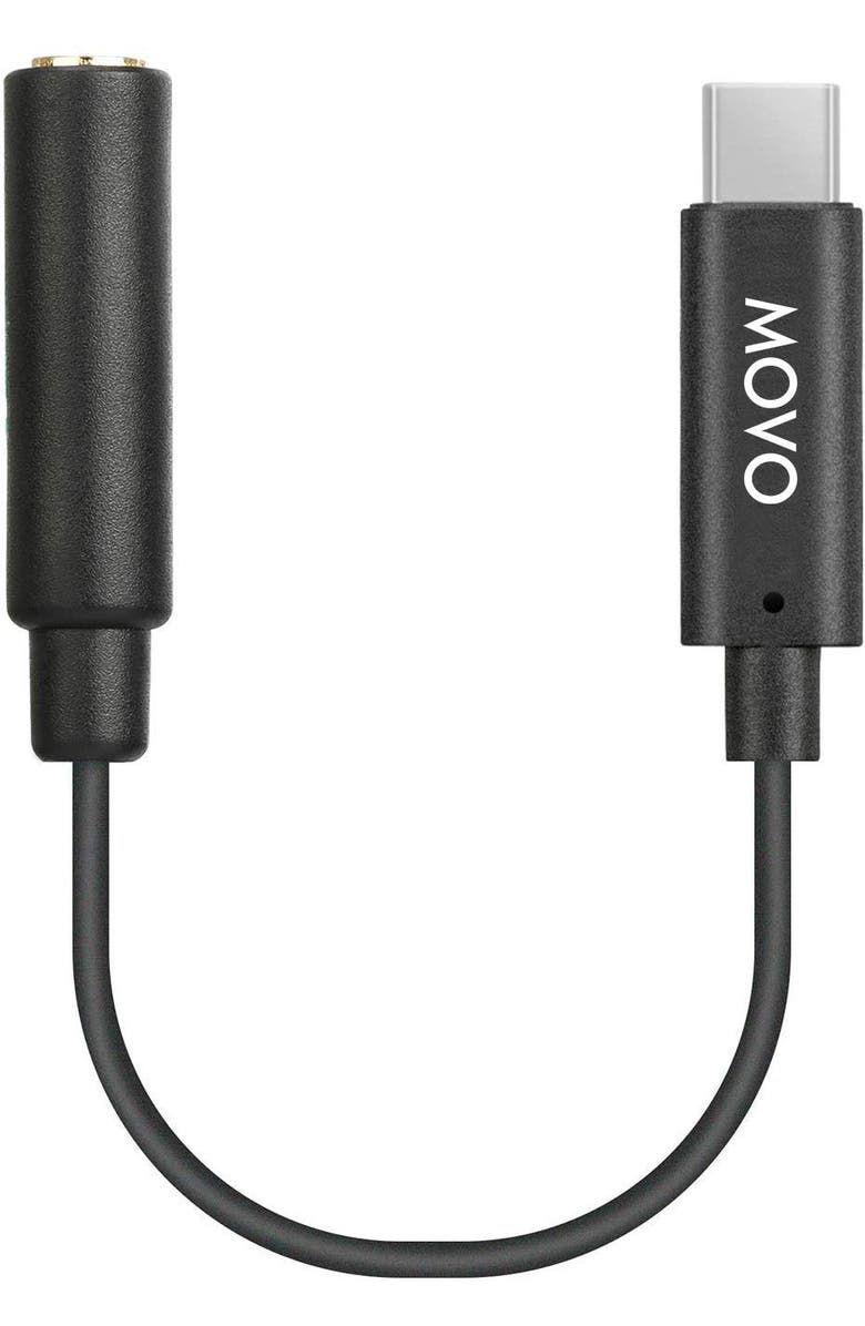 MOVO PMA-1 Female 3.5mm TRS Microphone Audio Adapter Cable Compatible with The DJI OSMO Pocket, Main, color, Black