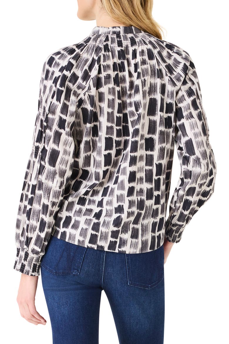Brushstrokes Print Pullover Top, Alternate, color, GREY MULTI