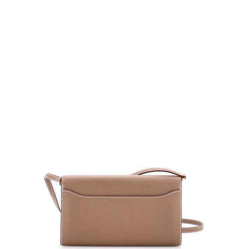 Pre-owned Hermes Hermes Constance To Go Wallet Evercolor In Brown