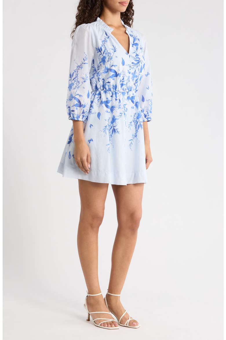 Fernie Field Sarie Cotton Minidress, Alternate, color, LIGHT BLUE