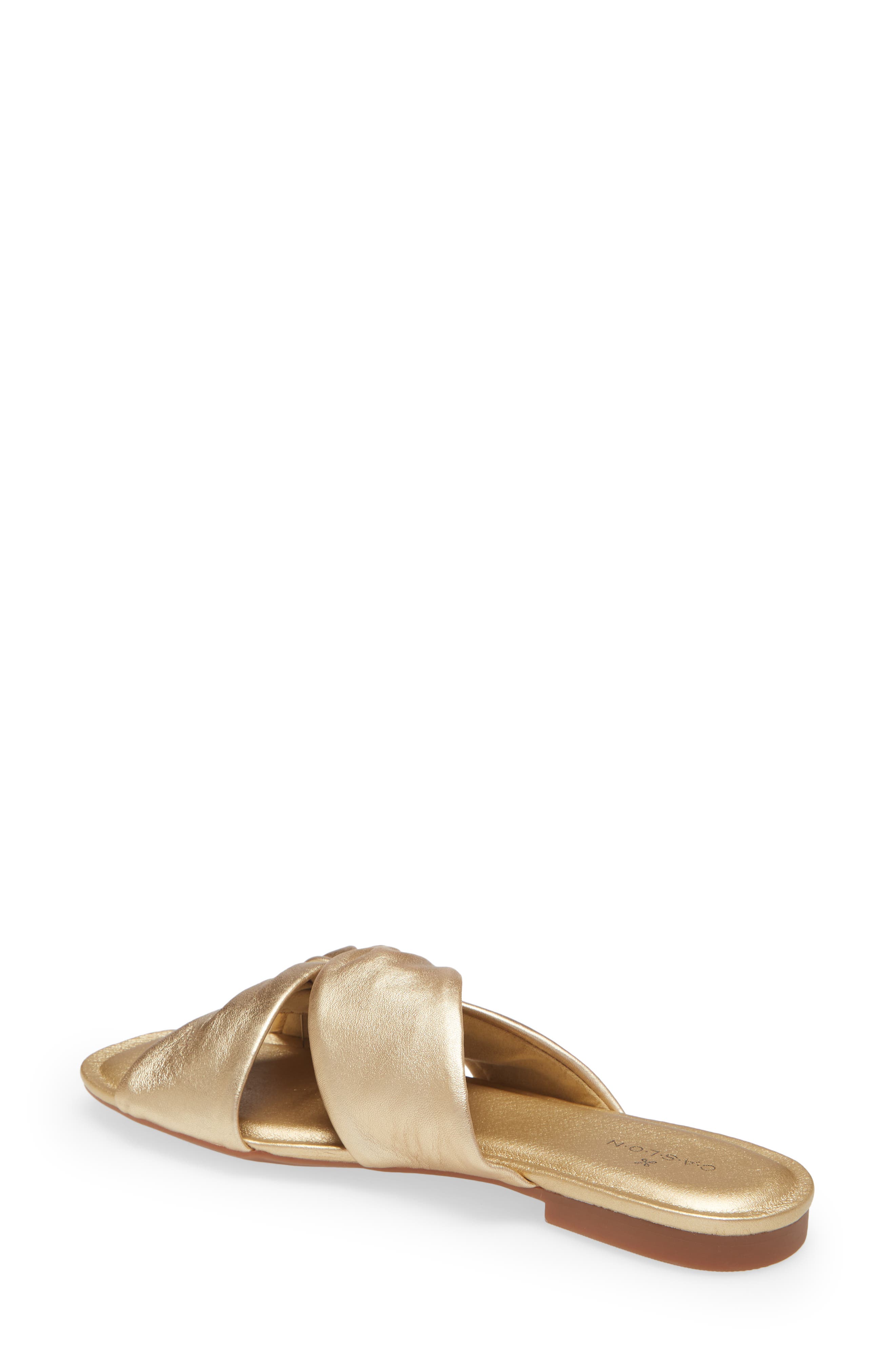 Canari Slide Sandal, Alternate, color, GOLD METALLIC