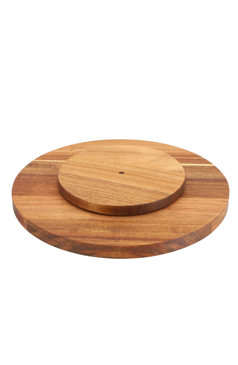 Megachef 12 Inch Acacia Wood Lazy Susan Tray, Alternate, color, Acacia