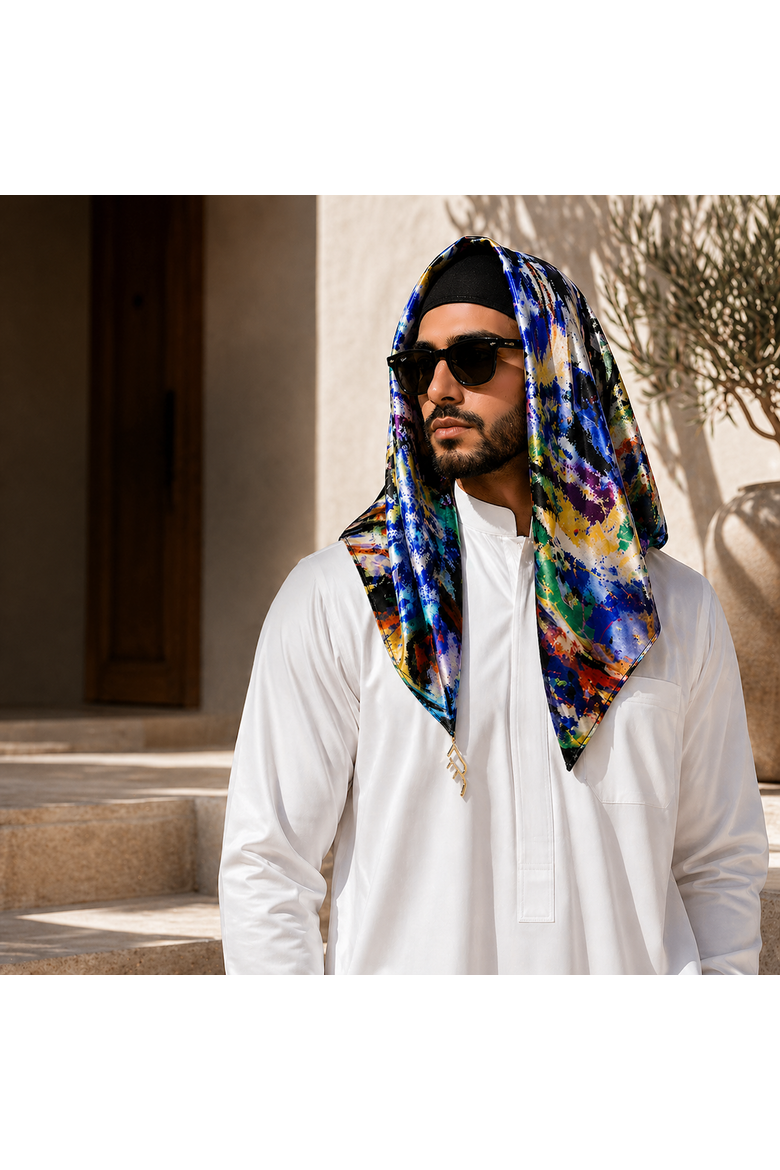 Frenzy Print Versa Scarf with logo hardware, Alternate, color, Multi