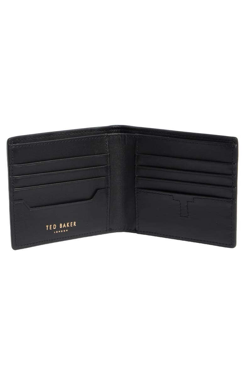 Ted Baker London Brockwell Pebbled Bifold Wallet, Alternate, color, Black
