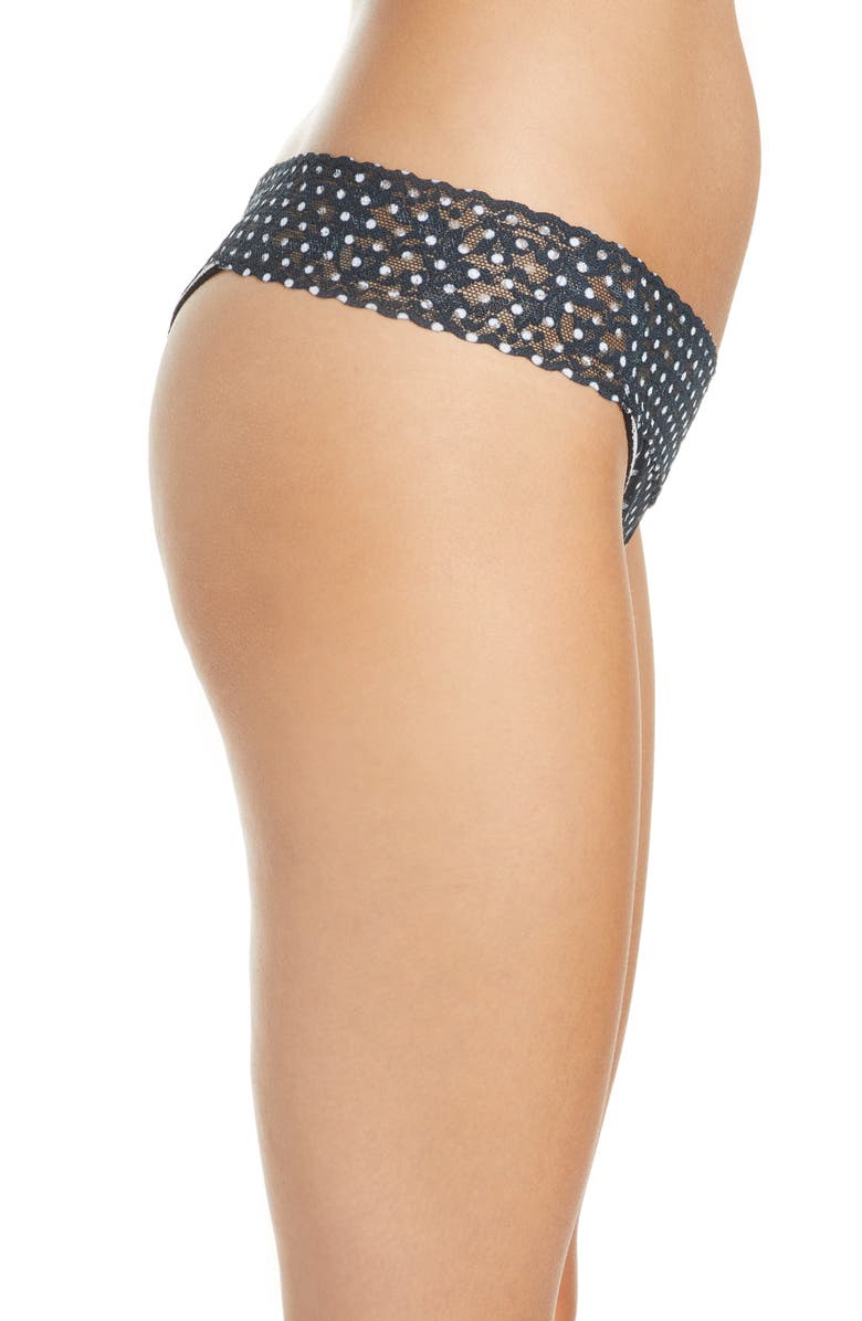 Hanky Panky Snowfall Original Rise Thong, Alternate, color, 