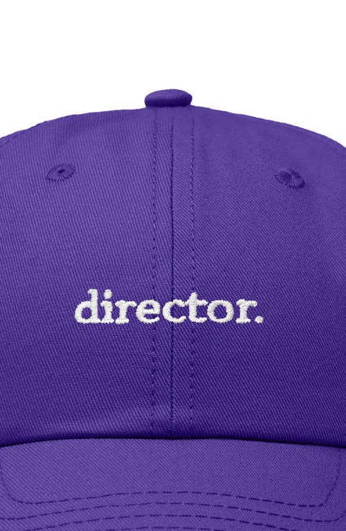 Shop Dalix Director Embroidered Low Crown Cap In Purple