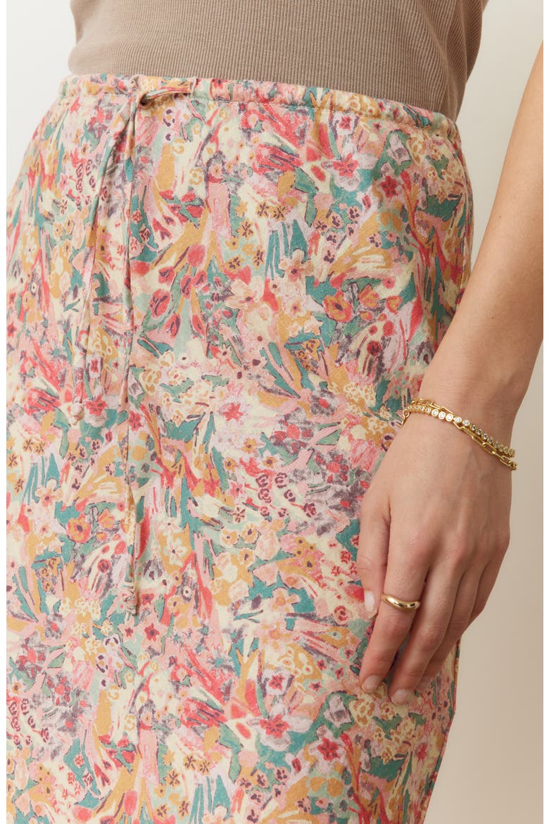 Avery Floral Drawstring Midi Skirt, Alternate, color, SUPERBLOOM
