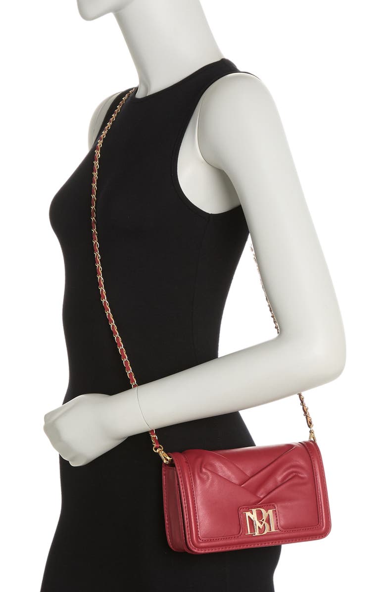 Badgley Mischka Collection Small Pleat Crossbody Bag, Alternate, color, Brick Red