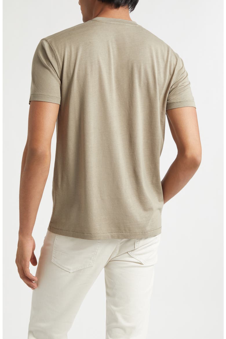 Short Sleeve Lyocell & Cotton Crewneck T-Shirt, Alternate, color, OLIVE GREEN