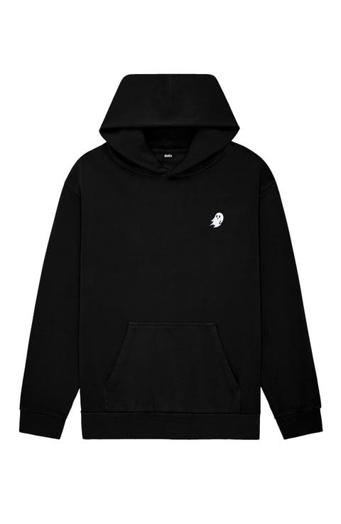 Mens Ghost Midweight Fleece Relaxed Hooded Sweatshirt