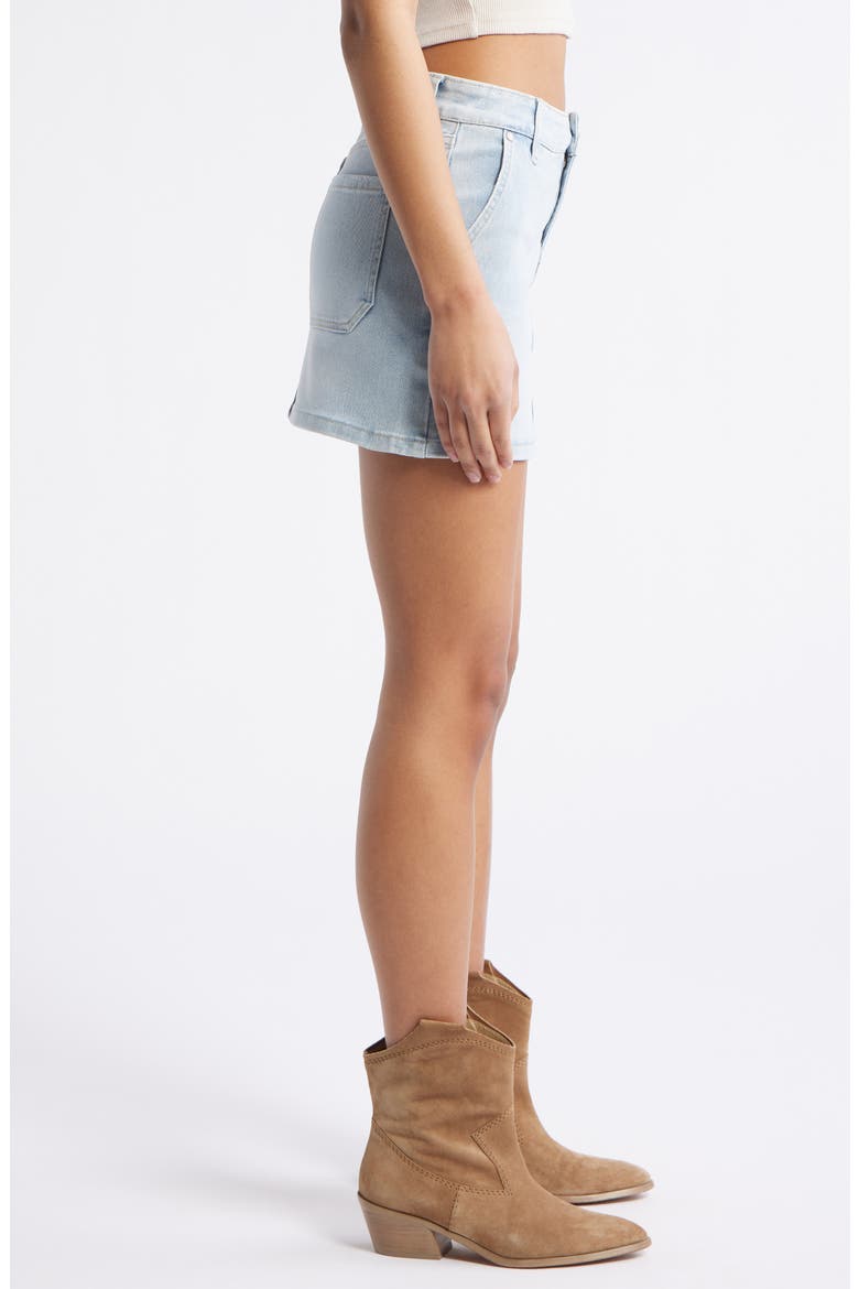 Elle Easy Stretch Denim Miniskirt, Alternate, color, FADED BLUE