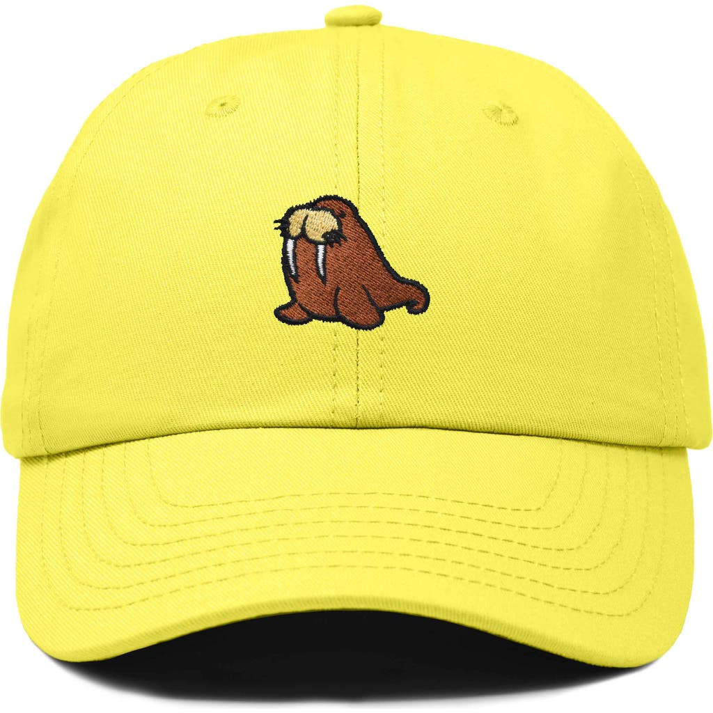 Dalix Walrus Embroidered Outdoor Cap In Yellow