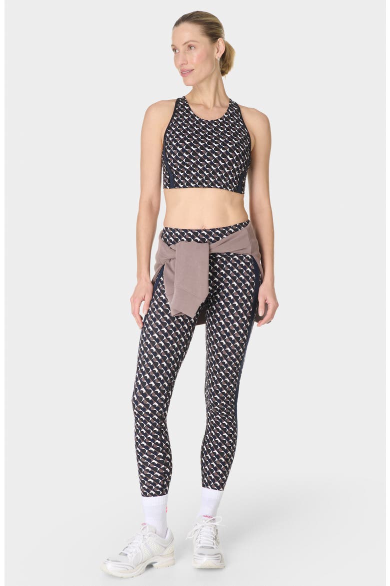 Power Geo Print Side Stripe Sports Bra, Alternate, color, BLACK BAUHAUS PRINT