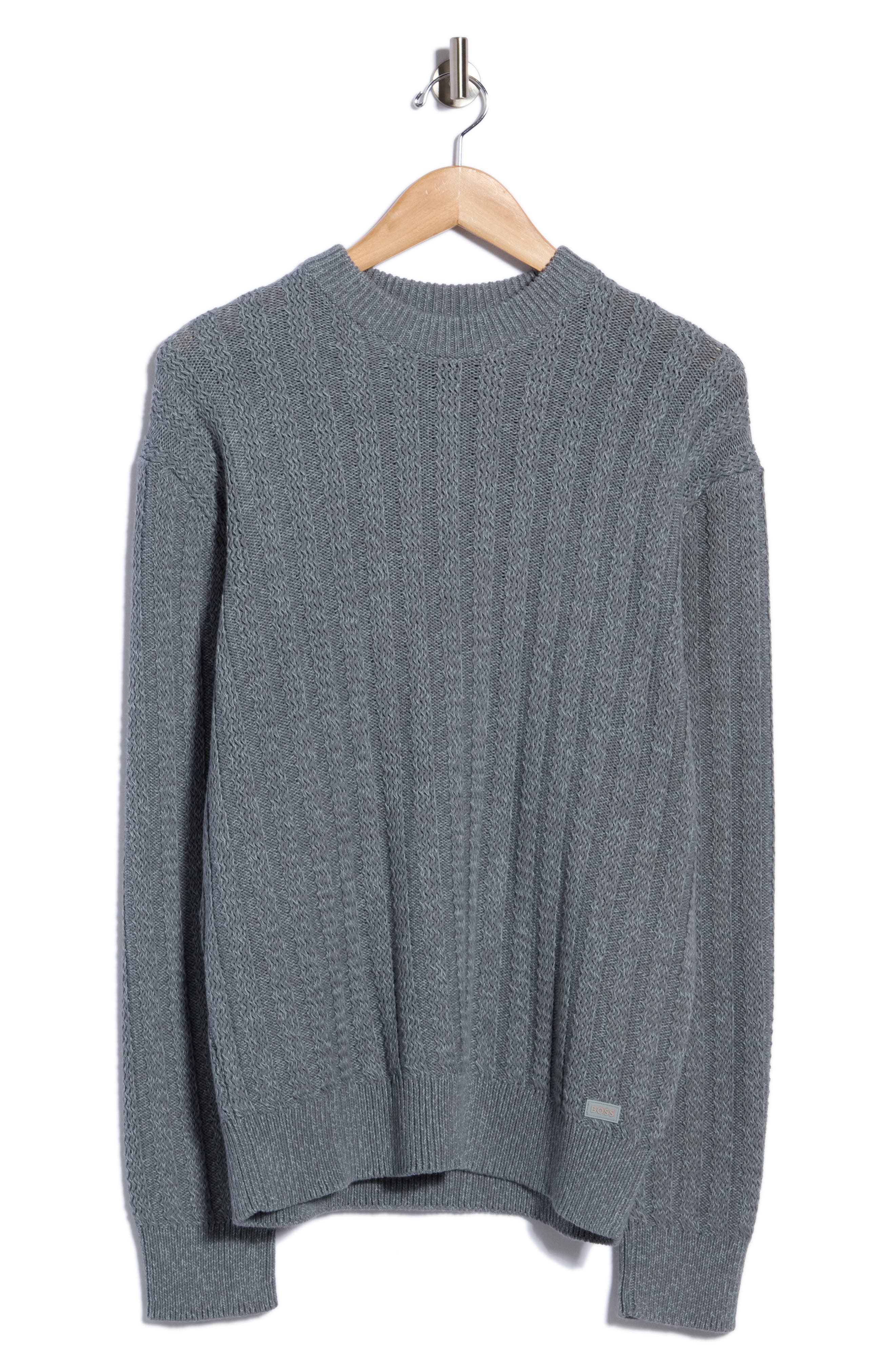 Arakingo Vertical Rib Crewneck Sweater