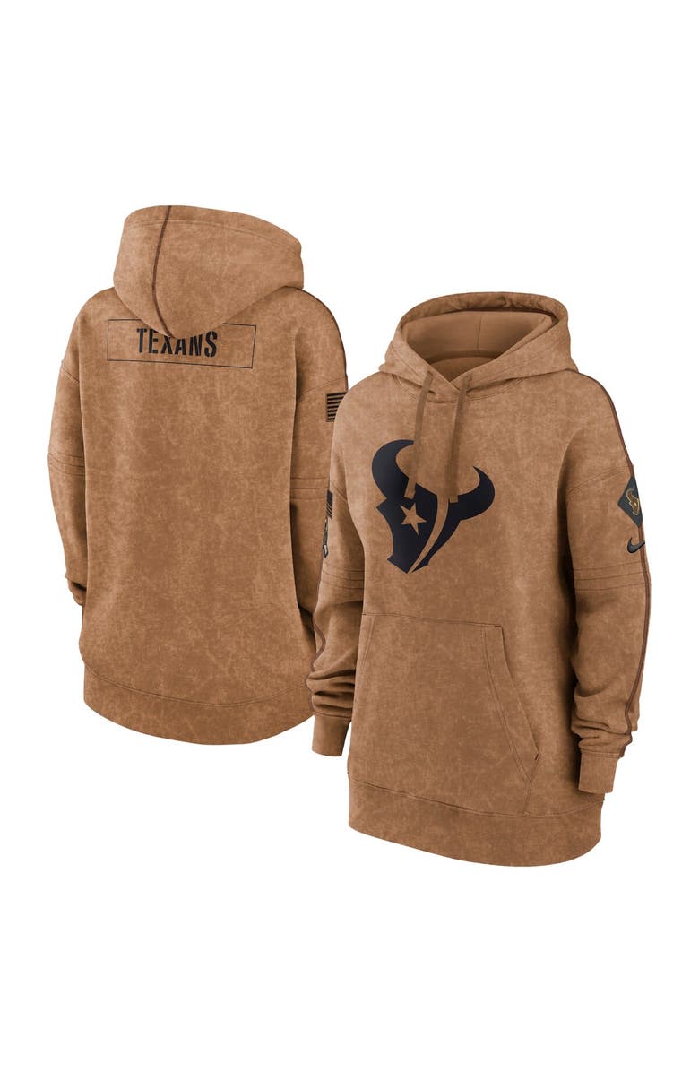 Nike Women's Nike  Brown Houston Texans 2023 Salute to Service Pullover Hoodie, Main, color, 