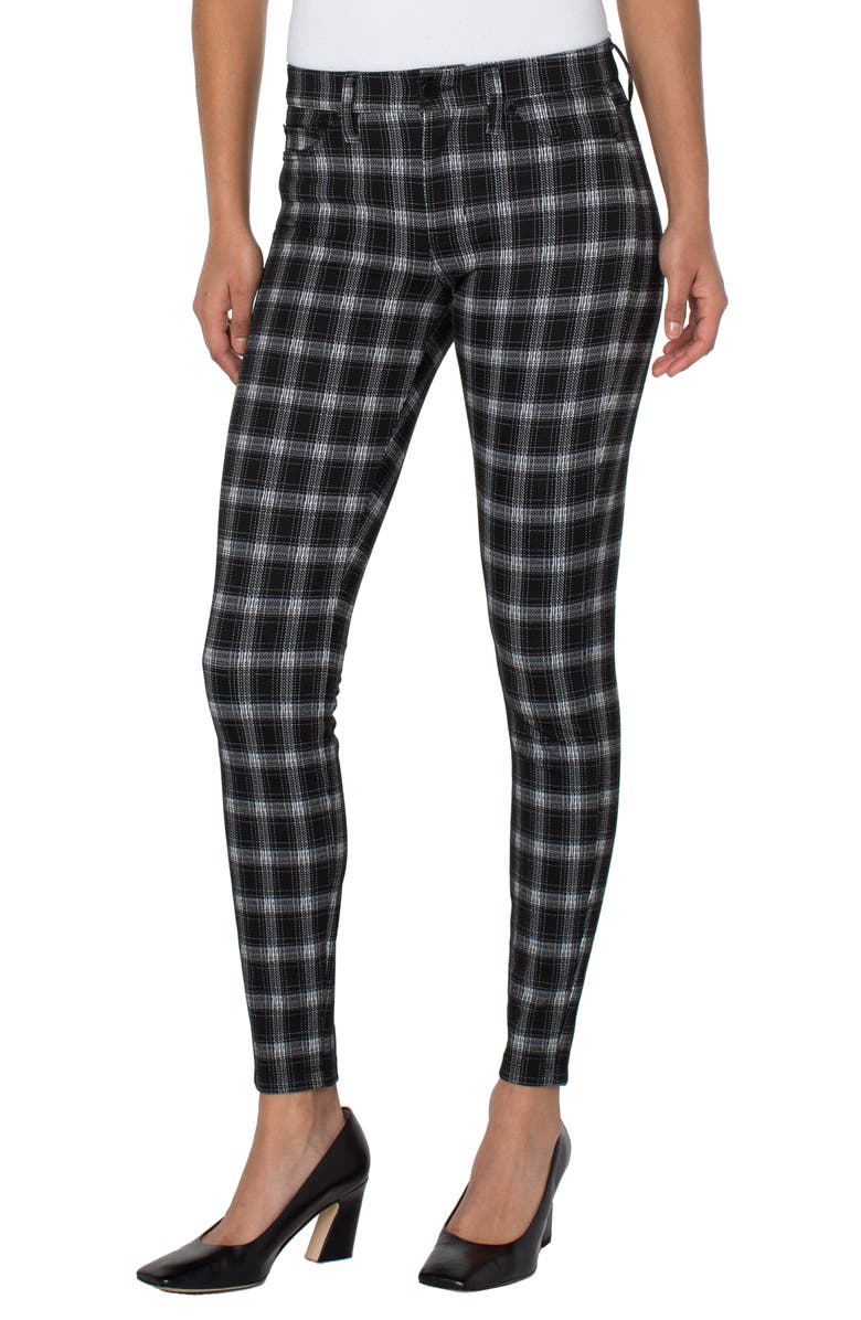 Liverpool Los Angeles Plaid Ponte Leggings, Main, color,