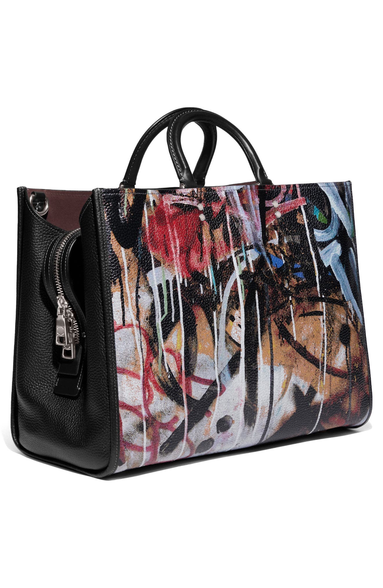 COACH x Mint + Serf Rogue Leather Tote, Alternate, color, 