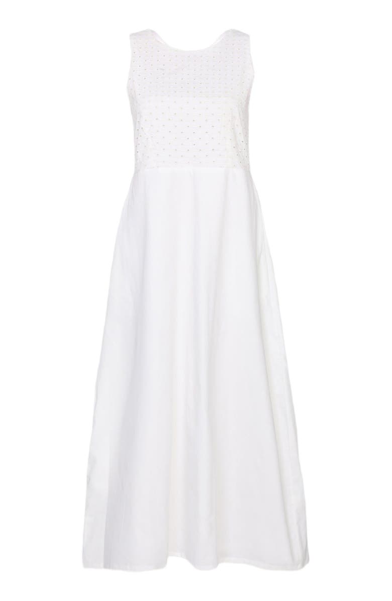 Reistor Cross-back Midi Dress, Alternate, color, Coconut White