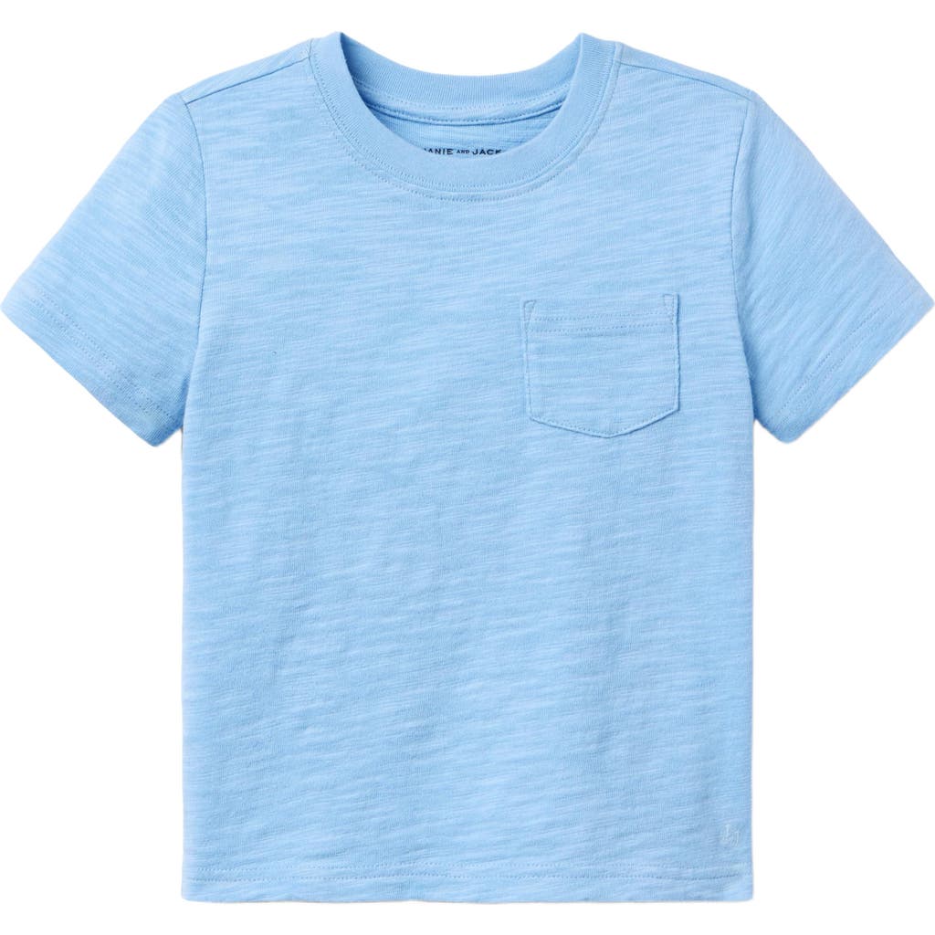 Janie And Jack Boys Slub Pocket Tee In Blue