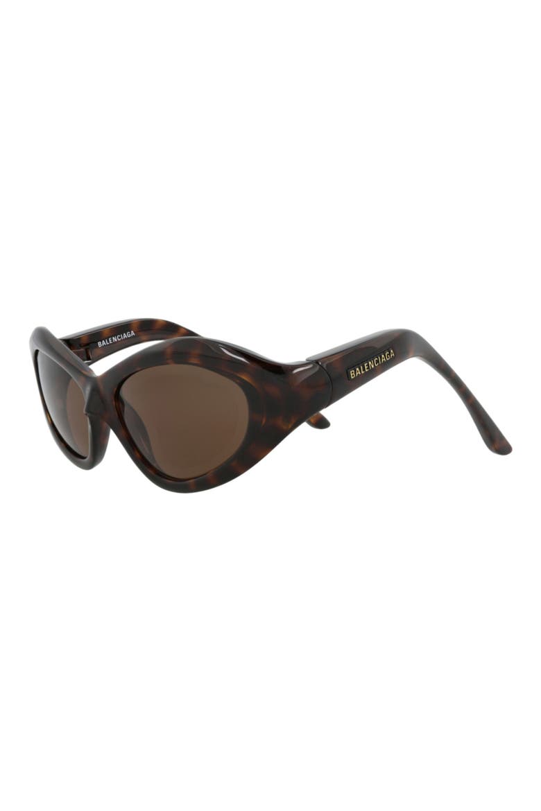 60mm Cat Eye Sunglasses, Alternate, color, HAVANA HAVANA BROWN