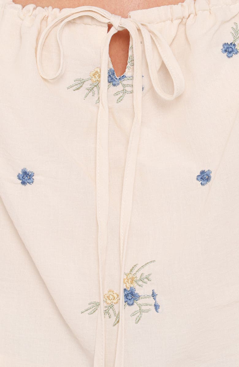Petal & Pup Marnie Square Neck Top, Alternate, color, Ivory Blue Floral