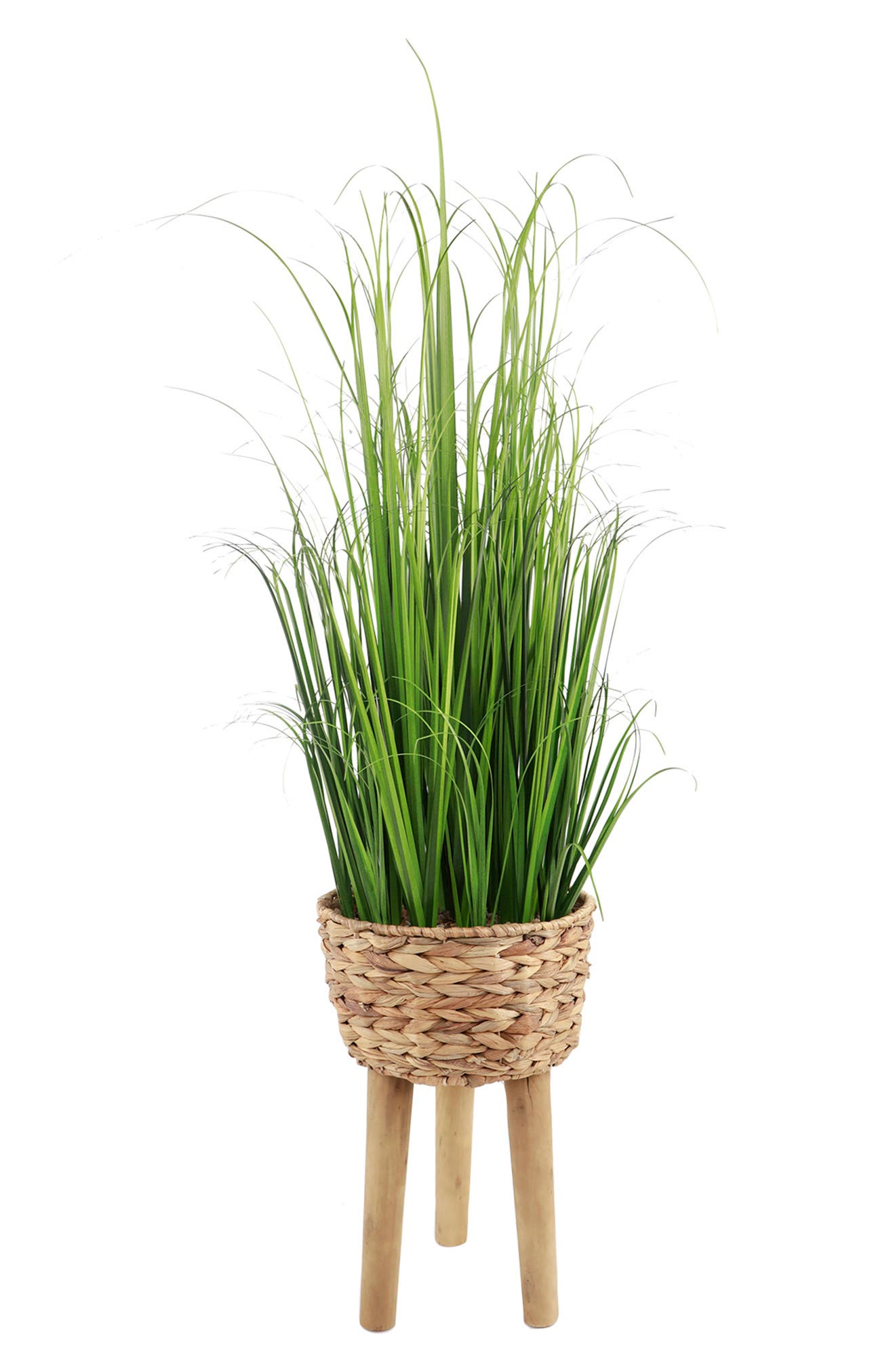 FLORA BUNDA Onion Grass Wicker Basket Faux Plant | Nordstromrack