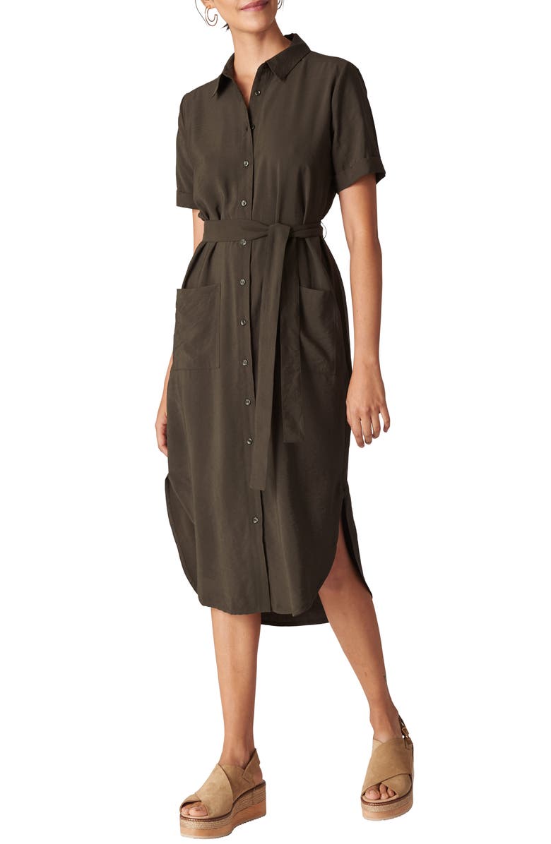 Whistles Montana Longline Shirtdress, Main, color, 