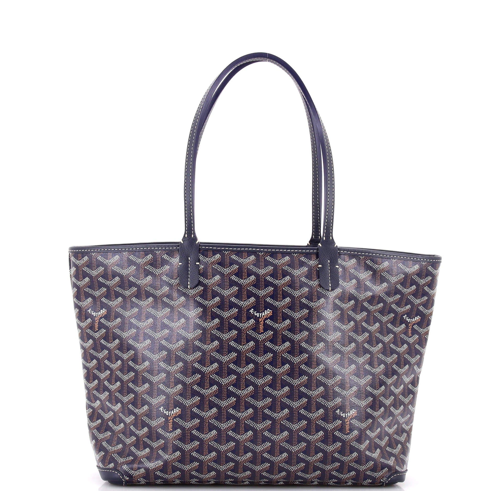 Pre-Owned Goyard Artois Tote Coated Canvas PM, Main, color, Blue